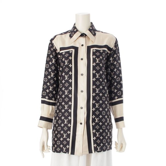 Louis Vuitton 23SS Silk Monogram Pajamas Long Sleeve Shirt Top Rw222b TR0 - Picture 1 of 10